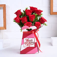 Red Radiance Birthday Roses
